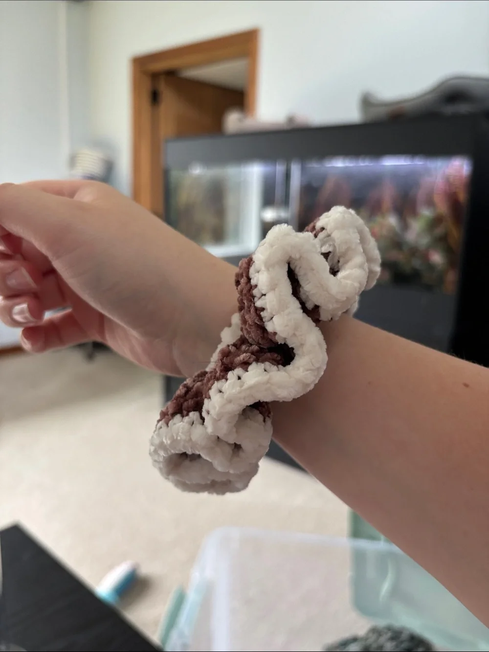 Handmade Crochet Velvet Srunchie